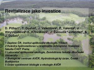 Revitalizace jako investice