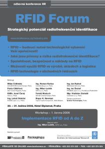 RFID Forum Strategický potenciál radiofrekvenční identifikace