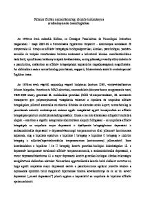 Rihmer Zoltán nemzetközileg jelentős tudományos eredményeinek összefoglalása