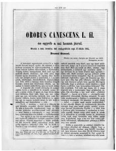 ROBUS CANESCENS, L. és egyéb ami hozzájárul. Brassai Sámuel. Olvasta a miiz. termesz, tud, szakgyülésén sept. 27-dikén 1865