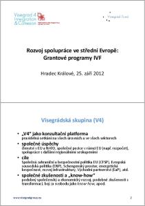 Rozvoj spolupráce ve střední Evropě: Grantové programy IVF
