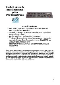 Rychlý návod k osvětlovacímu pultu ETC SmartFade
