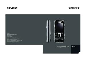 S75. Designed for life. issued by BenQ Mobile GmbH & Co.OHG Haidenauplatz 1 D Munich