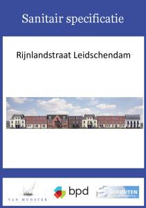 Sanitair specificatie. Rijnlandstraat Leidschendam