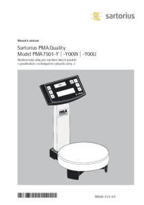 Sartorius PMA.Quality Model PMA7501-Y -Y00W -Y00U