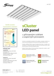 scluster LED panel Nejúspornější osvětlení ideální investice se zajímavým zhodnocením