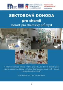 SEKTOROVÁ DOHODA. pro chemii