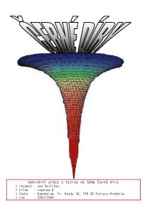 Seminární práce z fyziky na téma Černé díry