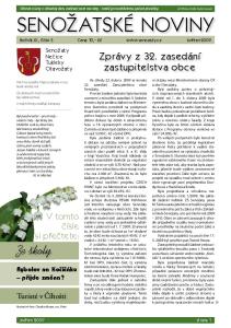 SENOŽATSKÉ NOVINY. Ročník XI., číslo 5 Cena: 10,- Kč  květen 2009