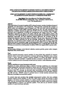 SIMULATION OF TRANSPORT NANOIRON PARTICLE AND DESTRUCTION OF CHLORINATED HYDROCARBONS CONTAMINANTS IN POROUS MEDIA