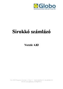 Sirokkó számlázó Verzió: 4.83