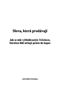 Slova, která prodávají