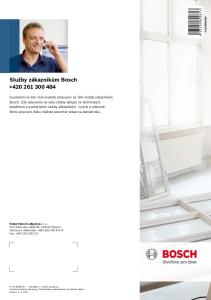 Služby zákazníkům Bosch