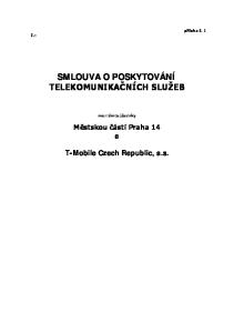 SMLOUVA O POSKYTOVÁNÍ TELEKOMUNIKAČNÍCH SLUŽEB