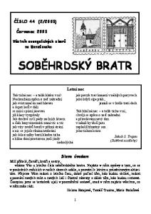 SOBĚHRDSKÝ BRATR. Letní noc. Slovo úvodem