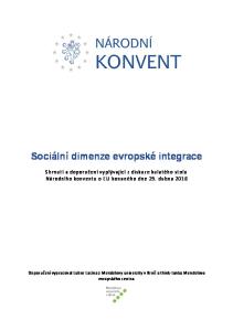 Sociální dimenze evropské integrace