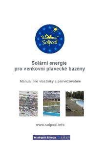 Solární energie pro venkovní plavecké bazény