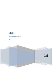 SQL. Seznámení s SQL