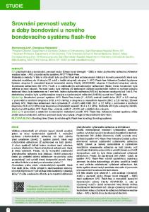 Srovnání pevnosti vazby a doby bondování u nového bondovacího systému flash-free