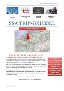 SSA TRIP-BRUSSEL. Informatiepakket