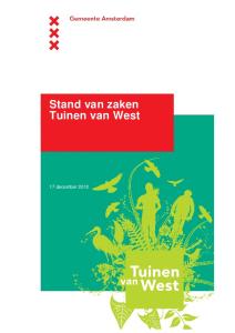 Stand van zaken Tuinen van West