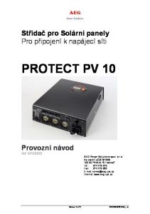 Střídač pro Solární panely Pro připojení k napájecí síti PROTECT PV 10