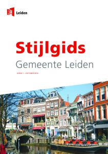 Stijlgids. Gemeente Leiden. Versie 1 - Oktober 2014