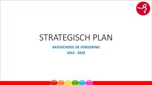 STRATEGISCH PLAN BASISSCHOOL DE VORDERING