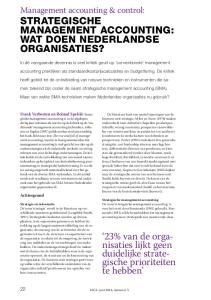 STRATEGISCHE MANAGEMENT ACCOUNTING: WAT DOEN NEDERLANDSE ORGANISATIES?