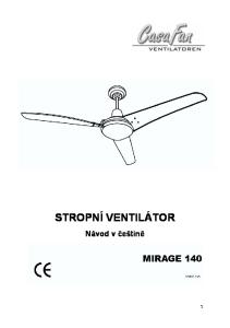 STROPNÍ VENTILÁTOR Návod v češtině