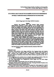 STUDI PENALARAN DEDUKTIF MAHASISWA PGMI STAIN PURWOKERTO DITINJAU DARI KEMAMPUAN PEMBUKTIAN MATEMATIKA. Mutijah