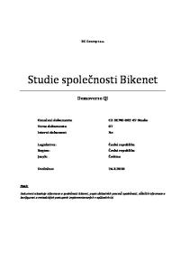 Studie společnosti Bikenet