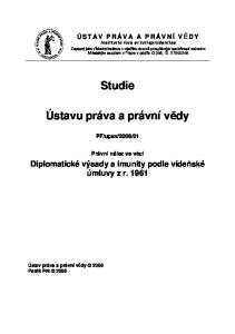 Studie. Ústavu práva a právní vědy