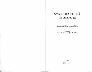 SYSTEMATICI(Á TEOLOGIE I