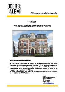 TE KOOP VIA BOG-AUCTIONS.COM ONLINE VEILING