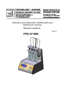 TECHNOLOGY - GARAGE. zážehové motory. Návod k obsluze.  VYBAVENÍ AUTO - PNEU SERVISŮ - STK - DÍLEN. Verze 1