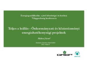 Teljes a leállás - Önkormányzati és közintézményi energiahatékonysági projektek