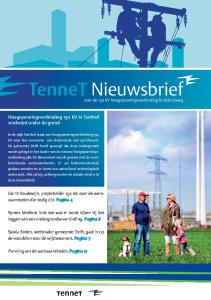 TenneT Nieuwsbrief. Hoogspanningsverbinding 150 kv in Tanthof verdwijnt onder de grond. over de 150 kv hoogspanningsverbinding Kruithuisweg