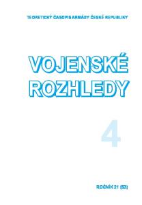 teoretický časopis armády české republiky VOJENSKÉ ROZHLEDY ročník 21 (53)