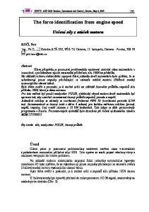 The force identification from engine speed