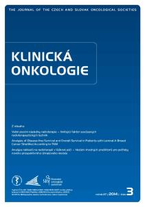 THE JOURNAL OF THE CZECH AND SLOVAK ONCOLOGICAL SOCIETIES