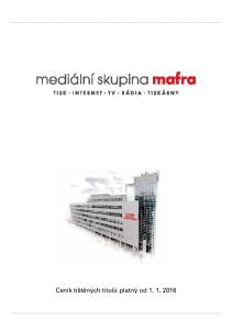 Tituly mediální skupiny MAFRA