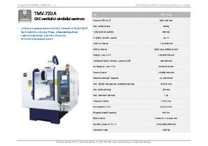 TMV 720A. CNC vertikální obráběcí centrum