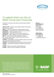 To nejlepší řešení pro Vás od BASF Construction Chemicals