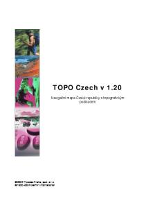 TOPO Czech v Navigační mapa České republiky s topografickým podkladem Picodas Praha, spol. s r.o Garmin International