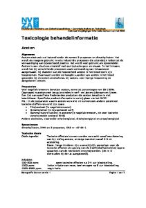 Toxicologie behandelinformatie