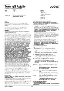 Toxo IgG Avidity. Toxoplasma gondii elleni IgG antitest-aviditás. Elecsys 2010 MODULAR ANALYTICS E170 cobas e 411 cobas e 602