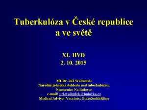 Tuberkulóza v České republice a ve světě