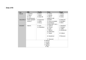Týmy SiTD. M. Studeníková E.Pařenicová. E. Hesounová E. Benková K. Hubáček L. Juráňová T. Vojkůvka P. Říha