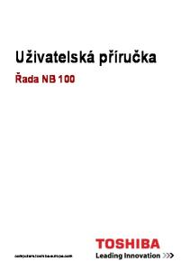 Uživatelská příručka. Řada NB 100. computers.toshiba-europe.com